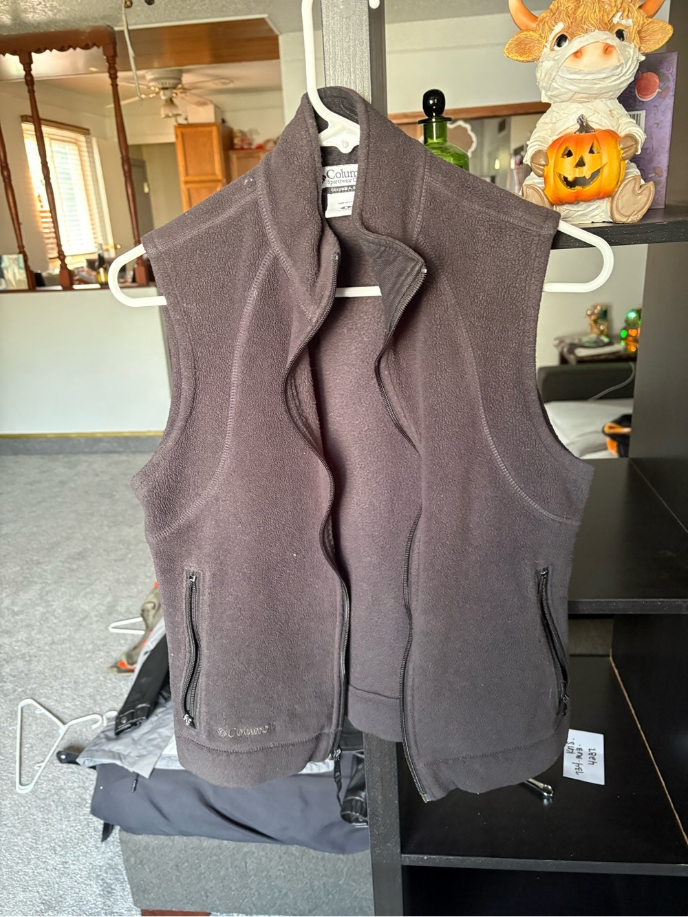 Columbia Men's Dark Gray Fleece Vest - Zip Front